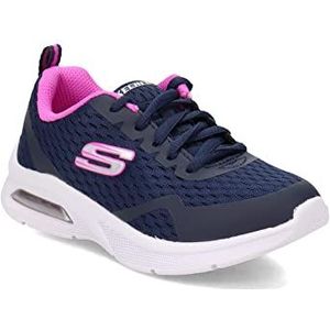 Skechers Microspec Max Electric Jumps Sneaker voor meisjes, Navy Mesh Paars Trim, 27 EU