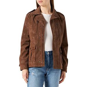 Desigual CHAQ_AMAR Faux Leather Jacket, Brown, XS