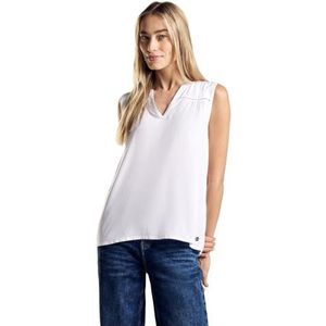 STREET ONE Blousetop met print, wit, 36
