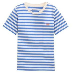 TOM TAILOR Jongens T-shirt, 37766 - Mid Blue Off White Stripe, 92-98