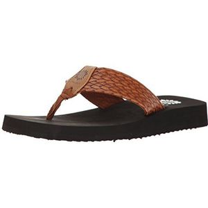 Yellow Box Women's Flax Wedge Sandal, Tan, 7.5 M US