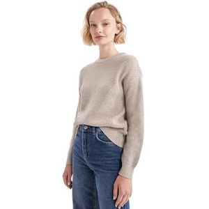 DeFacto Trui normale pasvorm voor dames - coltrui trui voor dames (beige, XXS), beige, XXS
