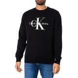 Calvin Klein Jeans Core Monogram Crewneck Pullover voor heren, zwart (Ck Black), S