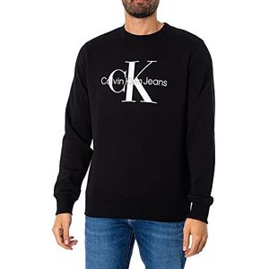 Calvin Klein Jeans Core Monogram Crewneck Pullover voor heren, zwart (Ck Black), S