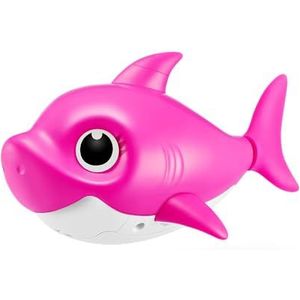ZURU ROBO ALIVE junior baby haai op batterijen, zingen en zwemmen, badspeelgoed (Pink Mommy Shark)