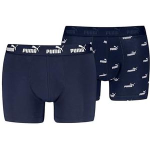 PUMA Men's Elements Boxer, navy, M (verpakking van 2), Donkerblauw, M