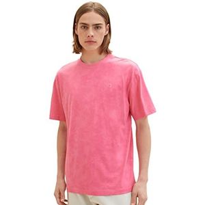 TOM TAILOR Denim Heren 1036466 T-shirt, 31891-Pink Soft Batik Print, XL, 31891 - Pink Soft Batik Print, XL