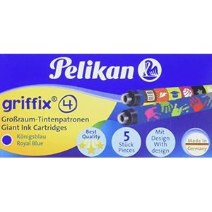 Pelikan Griffix Refills vulpen, vouwdoos met patronen bont bedrukt 5 Stuk