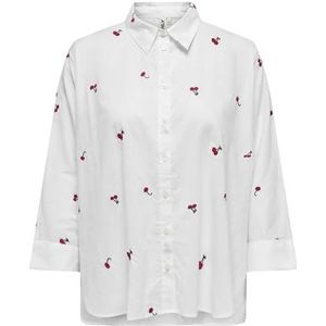 Blouse - Motiefprint - Katoen - Driekwart Mouw - Losse Pasvorm