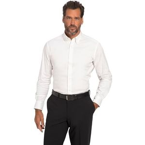 JP 1880, Herenhemd, grote maten, business, lange mouwen, buttondown-kraag, moderne pasvorm, sneeuwwit, 3XL