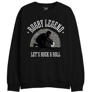 Republic Of California Rugby Legend UXREPCZSW046 Sweatshirt voor heren, zwart, maat XL, Zwart, XL