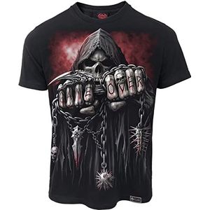 Spiral Game Over T-shirt zwart M 100% katoen Horror, Rock wear, Schedels