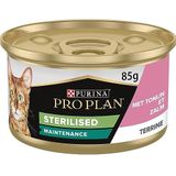 PURINA Pro Plan ® Sterilised Adult Kat Terrine Rijk aan Zalm en Tonijn kattenvoer nat 85g (24 Blikjes; 2,04kg)