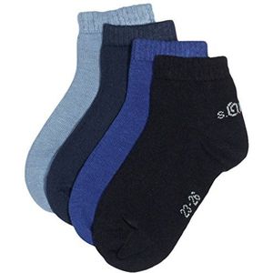 s.Oliver S21008 Meisjessokken, blauw, 31/34, 4 stuks, blauw (blauw 30)