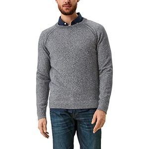 s.Oliver Herentrui met lange mouwen, regular fit, Donkerblauw breien, S