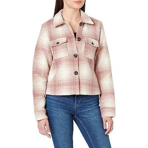 ONLY Onllou OTW NOOS-jack met korte ruitjes, puimsteen/ruitjes: rosébruin, M