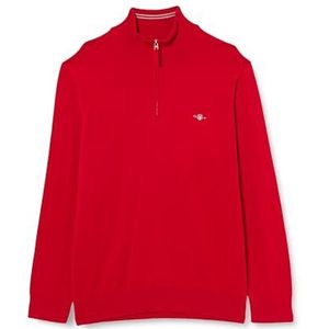 GANT Heren Classic Cotton Half Zip Pullover, robijnrood, XL