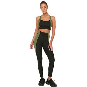 Trendyol Black Color Blocked Sports tights yogabroek voor dames, zwart, L