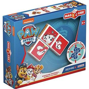 Geomag MagiCube Paw Patrol 078 Marshall, Rubble and Zuma 3 magneetblokjes voor constructies