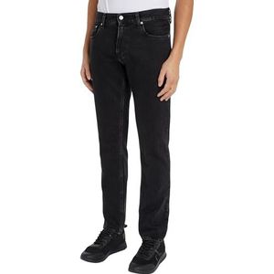 Calvin Klein Jeans Heren Authentieke Rechte Straight, Denim Zwart, 33W/34L, Denim Zwart, 33W / 34L