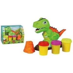 JUGATOYS Kneden massa met dinosaurus, 3 flessen en vormen, 25 x 19 x 15 cm, geen klei, meerkleurig (8436585223015)