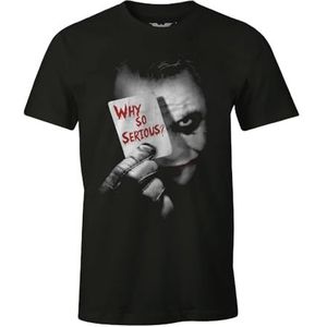 Batman Joker Why So Serious T-shirt - bedrukt - ronde hals - korte mouwen - heren - zwart - X-Large