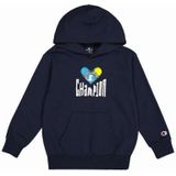 Champion - Legacy Play With Graphics B - Hooded Sweatshirt - Marineblauw - Ultra-light Soft Compact Polyfleece