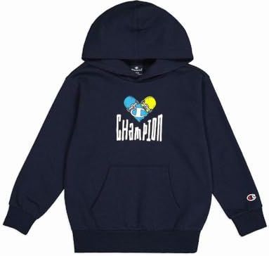 Champion - Legacy Play With Graphics B - Hooded Sweatshirt - Marineblauw - Ultra-light Soft Compact Polyfleece