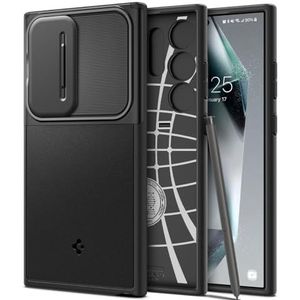 Spigen Optik Armor Case Compatibel met Samsung Galaxy S24 Ultra hoesje -Zwart
