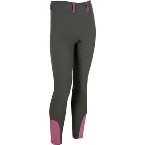 HKM Pony Dream II Siliconen volledige zitting Leggings voor kinderen Grijsgroen 122/128