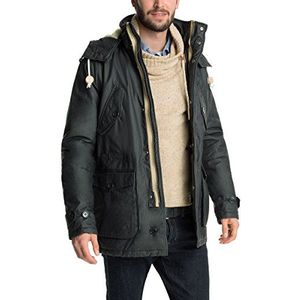 ESPRIT Herenparka jas met teddybont, blauw (Dark Night Blue 411), M