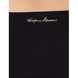 Emporio Armani Swimwear Dames gevoerde band & Bows brief Beachwear Tropical Safari bikiniset, zwart (nero 00020), S