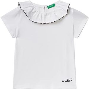 United Colors of Benetton T-shirt 3P4ZG107X, optisch wit 101, 82 meisjes, Optisch wit 101