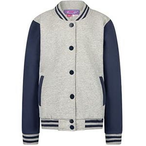 myMo KIDS meisjes collegejas van sweat, grijs melange marine, 116/6Y, grijs melange marine, 116 cm