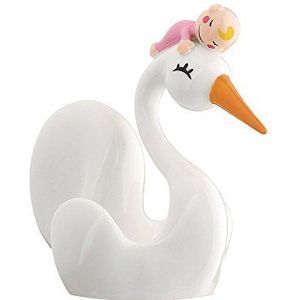 A di Alessi Babyshower gunst, porselein roze, 10 x 6,3 x 8,5 cm