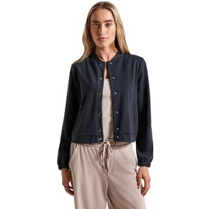 Street One Dames Lichtgewicht sweatjack in Blauw, in size: 34