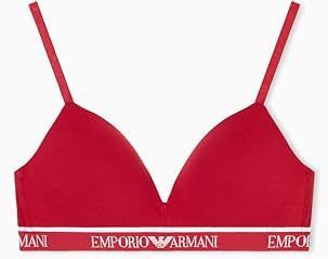 Emporio Armani - Logoband - Driehoekige Beha - Grijs - Gevoerd voor Dames