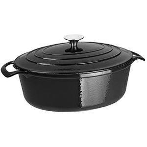 Braadpan Signature Zwart - Le Creuset Look-a-Like - Ovaal 30x25x(h)11cm