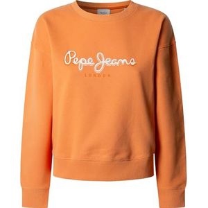 Pepe Jeansvoor vrouwen. PL581484 Sweater Maddy oranje (L), Casual, Katoen