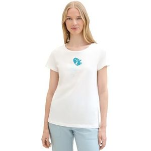 TOM TAILOR T-shirt voor dames, 10315 - Whisper White, 3XL