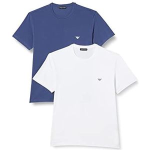 Emporio Armani Underwear Endurance T-shirt voor heren, wit/denim, maat L, wit/denim, L