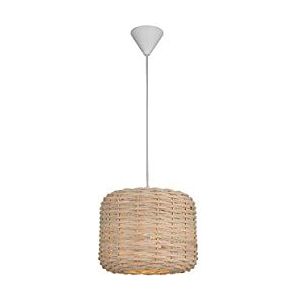 Homemania 1549-71-01 Garden hanglamp, kroonluchter, plafondlamp, metaal, bamboe, crème, 25 x 25 x 100 cm, 1 x E27, Max 40 W