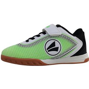 JAKO Unisex J-SI Course Ev indoorsportschoenen voor kinderen, Wit Neon Groen, 28 EU