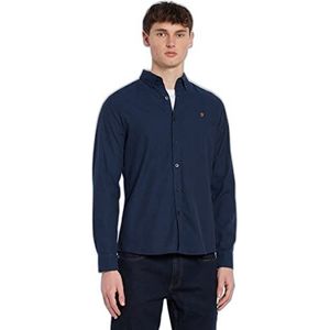 Farah Heren Steen Slim Fit Geborsteld Katoen Shirt