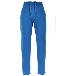 Misemiya sanitaire broek, elastische tailleband voor laboratorium, arts, verpleegsters, dierenartsen, gezondheid, hotelerie, korte werkruimtes, unisex volwassenen - blauw - X-Large