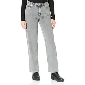 Name It Nlfgrizza DNM Hw Straight Mom broek, dames, lichtgrijs denim, XS