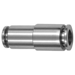 Rechte stekkerverbinding, reducerend, voor buitendiameter van 10/8 mm, werkdruk max. 20 bar, roestvrij staal 1.4404