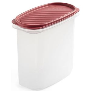TATAY Voedselopslag, luchtdicht, inhoud 2 liter, flexibel drukdeksel, BPA-vrij, geschikte magnetron en vaatwasser, rood. Afmetingen: 18,4 x 9,7 x 17,8 cm