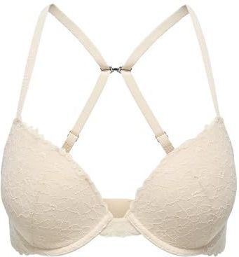 ONLY Onldelicate Lace Push-Up Bra Acc, Peach Taffy, M Dames, perzik taffy, M
