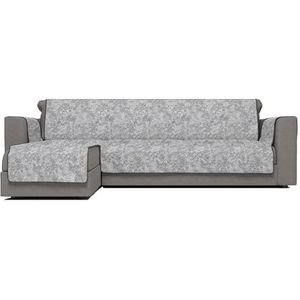 Bankhoes, antislip, glamour, Made in Italy, schiereiland links, donkergrijs, 290 cm